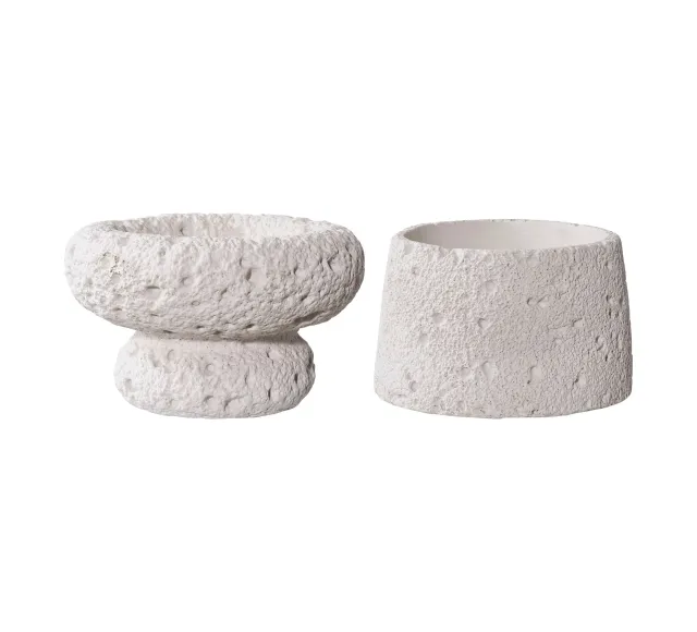 Pack ambiance contemporaine – Table ronde chêne fumé & déco coordonnée