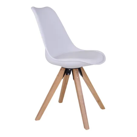 Pack ambiance salle à manger – Table & chaise blanche avec déco en teck