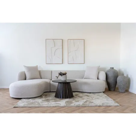 Pack ambiance salon contemporain – Canapé, table basse & déco coordonnée