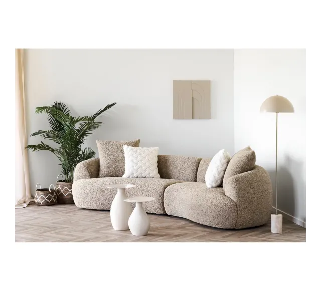 Pack ambiance salon contemporain – Canapé & décoration coordonnée