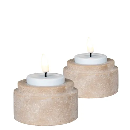 Pack ambiance contemporaine – Table travertin sable, chaises tissu & accessoires déco