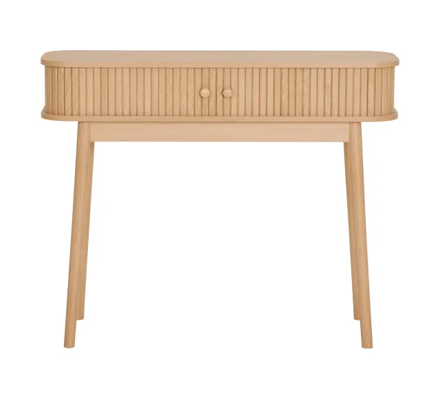 Ambiance complète – Console 2 portes, lot de 2 porte-bougies et vase en grès