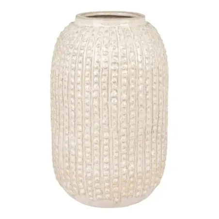 Ambiance complète – Console 2 portes, lot de 2 porte-bougies et vase en grès