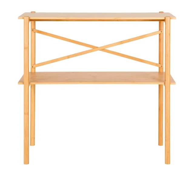Ambiance complète – Console bambou & rangement naturel