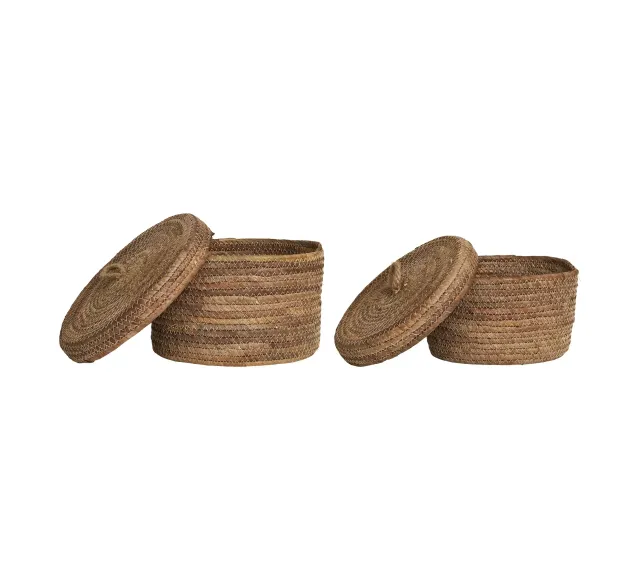 Ambiance complète – Console bambou & rangement naturel