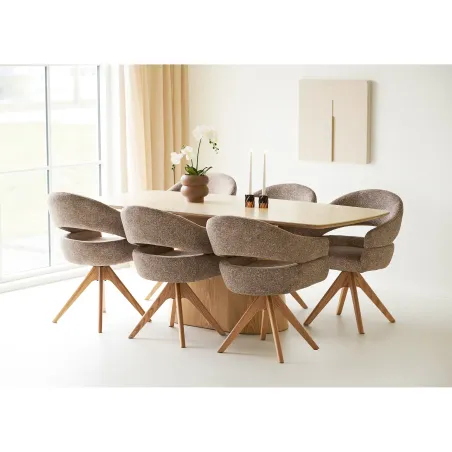 Chaise Pivotante en Chêne Naturel FSC® - Confort & Style | | Elsines