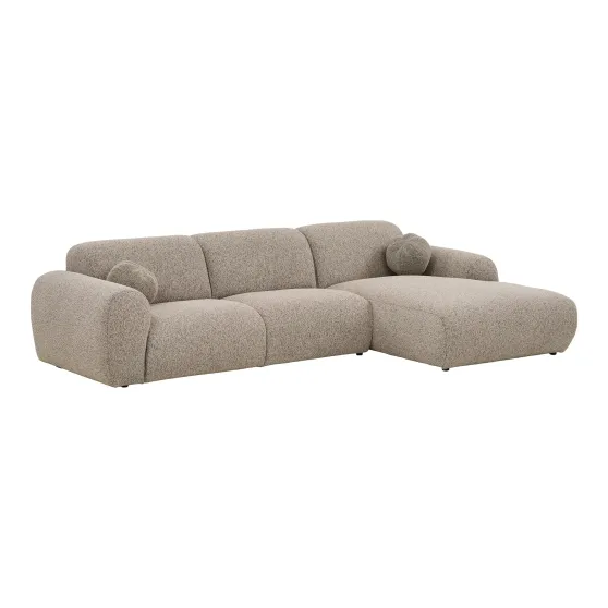 Canapé Lounge Clyde 300 cm - Méridienne Droite Gris Pierre| Elsines