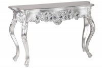 Meuble console 110 cm design classique coloris argenté