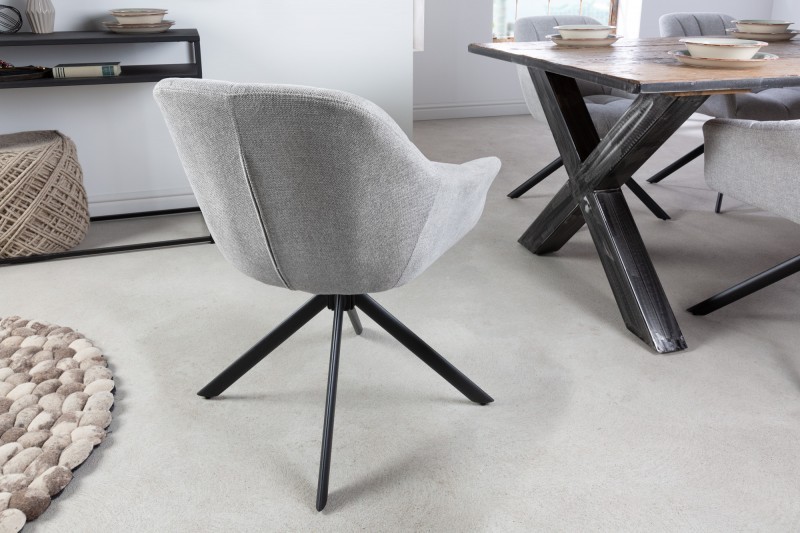 Fauteuil de salle à manger coloris gris