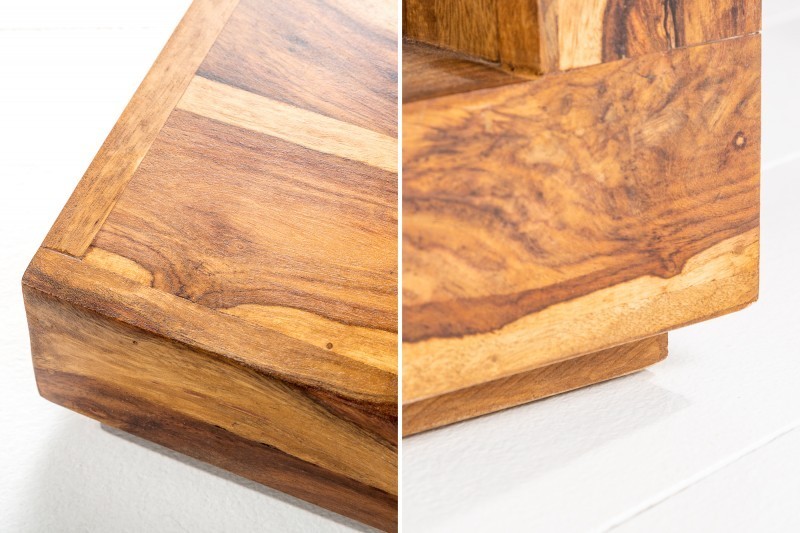 Table basse carré en bois massif 60x60 cm