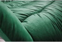 Fauteuil pivotante velours design coloris vert émeraude en microfibre avec accoudoirs