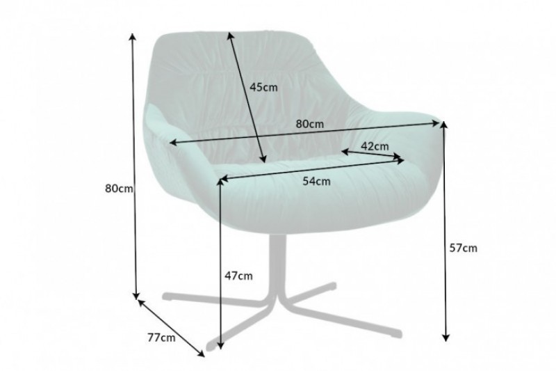 Fauteuil pivotante velours design coloris vert émeraude en microfibre avec accoudoirs
