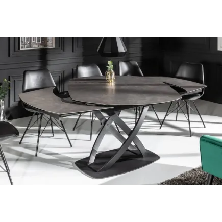 Table à Manger INES 130-190cm Céramique, Anthracite, extensible 2