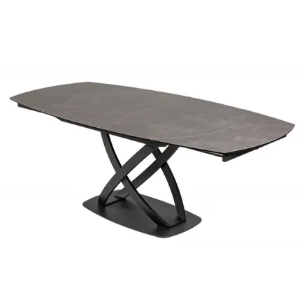 Table à Manger INES 130-190cm Céramique, Anthracite, extensible