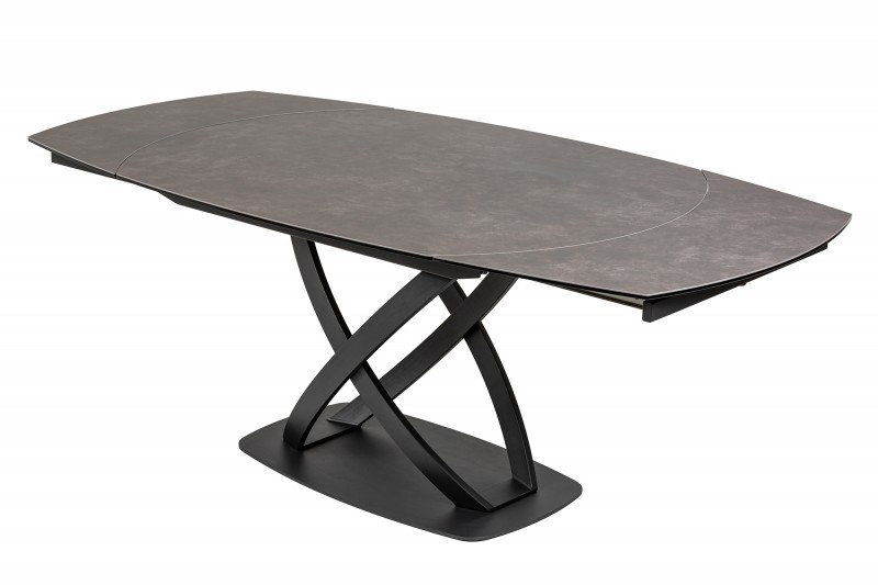 Table à Manger INES 130-190cm Céramique, Anthracite, extensible