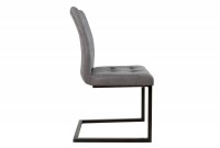 Lot de 2 chaises capitonnées de coloris gris