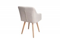 Ensemble de 2 chaises beiges de salle à manger style scandinave