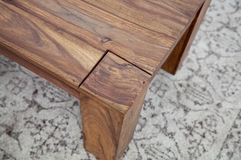 Table basse 100 cm rectangelaire en bois massif