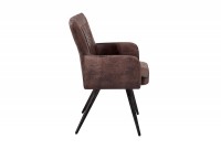 Ensemble de 2 chaises scandinaves coloris brun