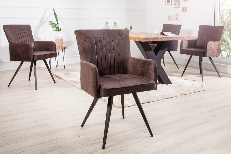 Ensemble de 2 chaises scandinaves coloris brun