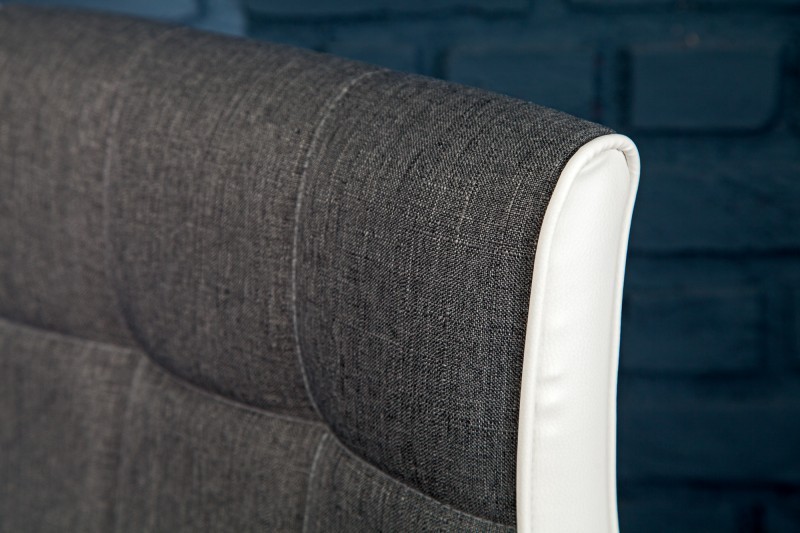 Lot de 2 tabourets de bar design en tissu gris