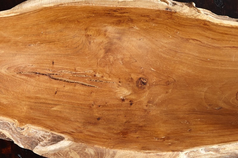 Grand Bol Décoratif 60cm en Bois de Teck Massif - Centre de Table Artisanal