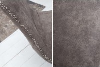 Lot de 4 chaises de salle à manger design scandinave coloris gris taupe en microfibre