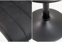 Lot de 2 tabourets de bar design coloris gris vintage en microfibre