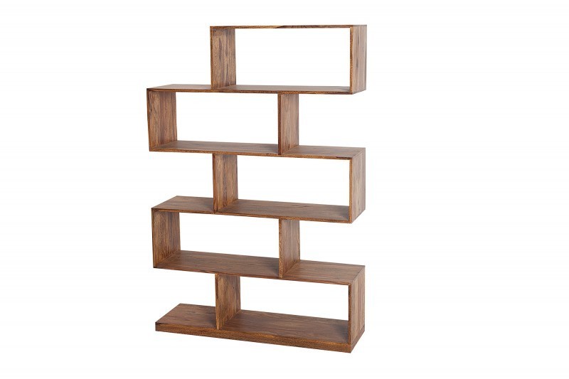 étagère moderne de 150cm en bois massif coloris naturel