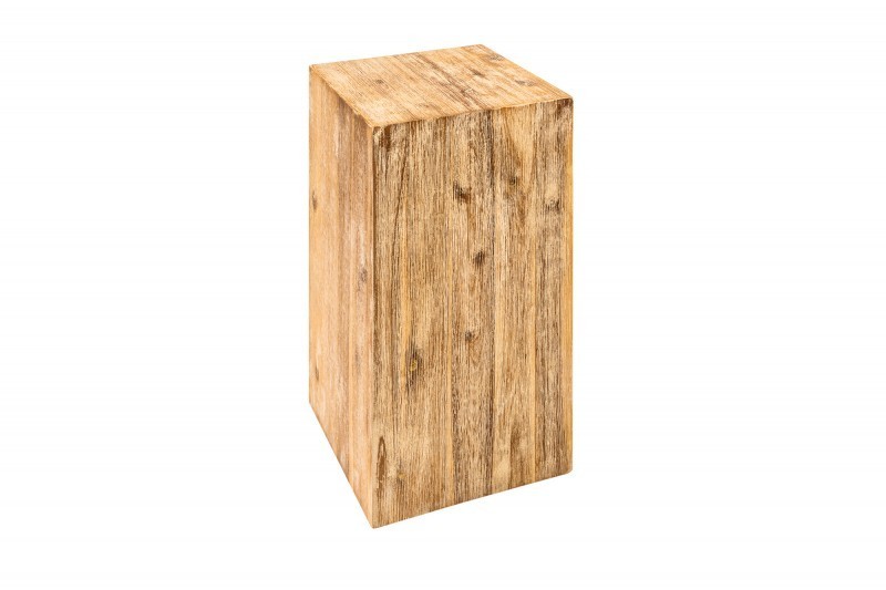 Colonne design naturel de 50 cm en bois massif