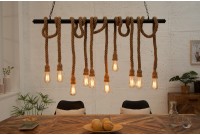 Suspension design marin naturel à 10 lampes