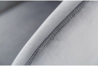 Chaise de bureau velours avec accoudoir gris