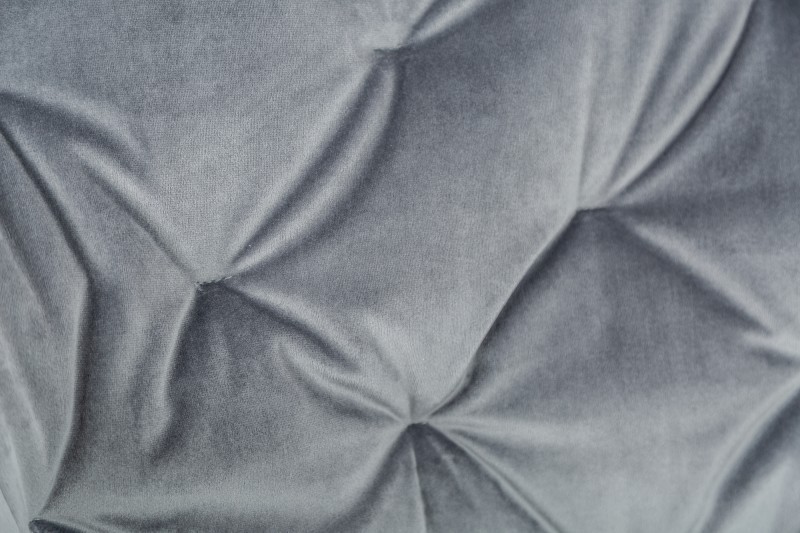 Chaise de bureau velours avec accoudoir gris