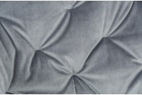Chaise de bureau velours avec accoudoir gris