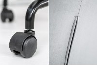 Chaise de bureau velours avec accoudoir gris