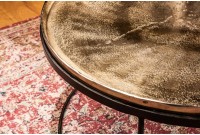 Ensemble de deux table basse dorée