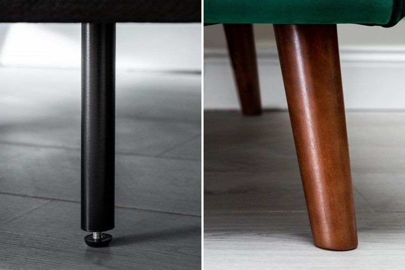 Canapé convertible design scandinave coloris vert en velours