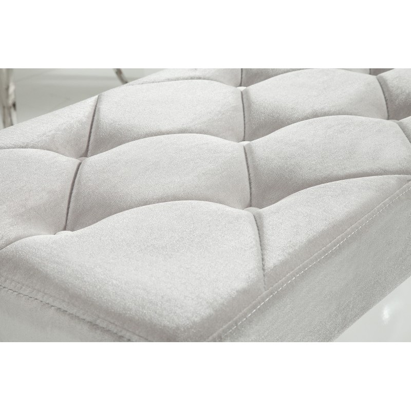 Banquette design BAROQUE  172cm en velours et acier inoxydable