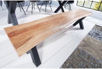 Banc 160 cm design industriel alliant bois et métal