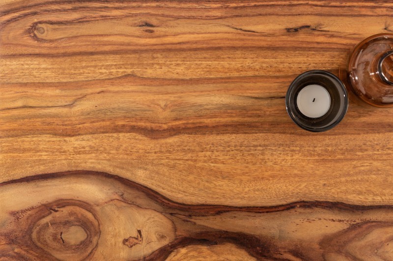 Table basse en bois sheesham de 60cm coloris naturel
