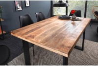 Table à manger de 140cm en bois massif coloris naturel