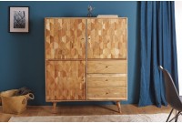 Bahut en bois massif de 140cm coloris naturel