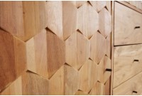 Bahut en bois massif de 140cm coloris naturel