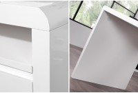 Bureau Blanc Brillant 160 cm