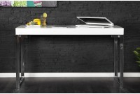 Bureau design 120 cm coloris blanc laqué