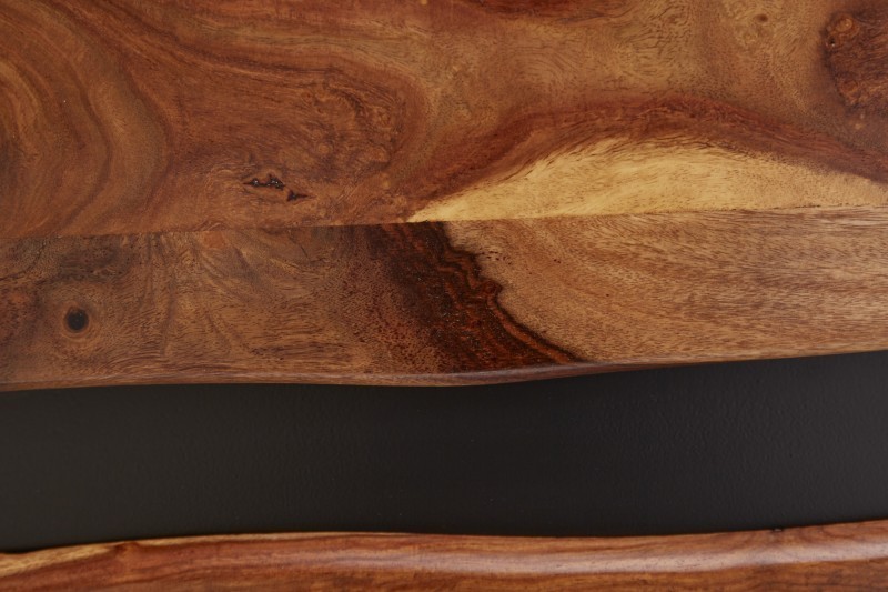 Meuble TV en bois massif sheesham  coloris naturel