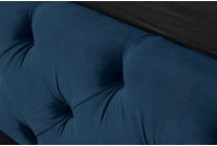 Lit design baroque 180 x 200 cm coloris bleu foncé