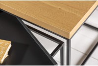 Ensemble de 3 tables basses coloris noir et chêne