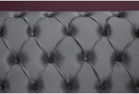 Canapé 230cm design capitonné coloris gris