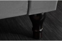 Canapé 230cm design capitonné coloris gris